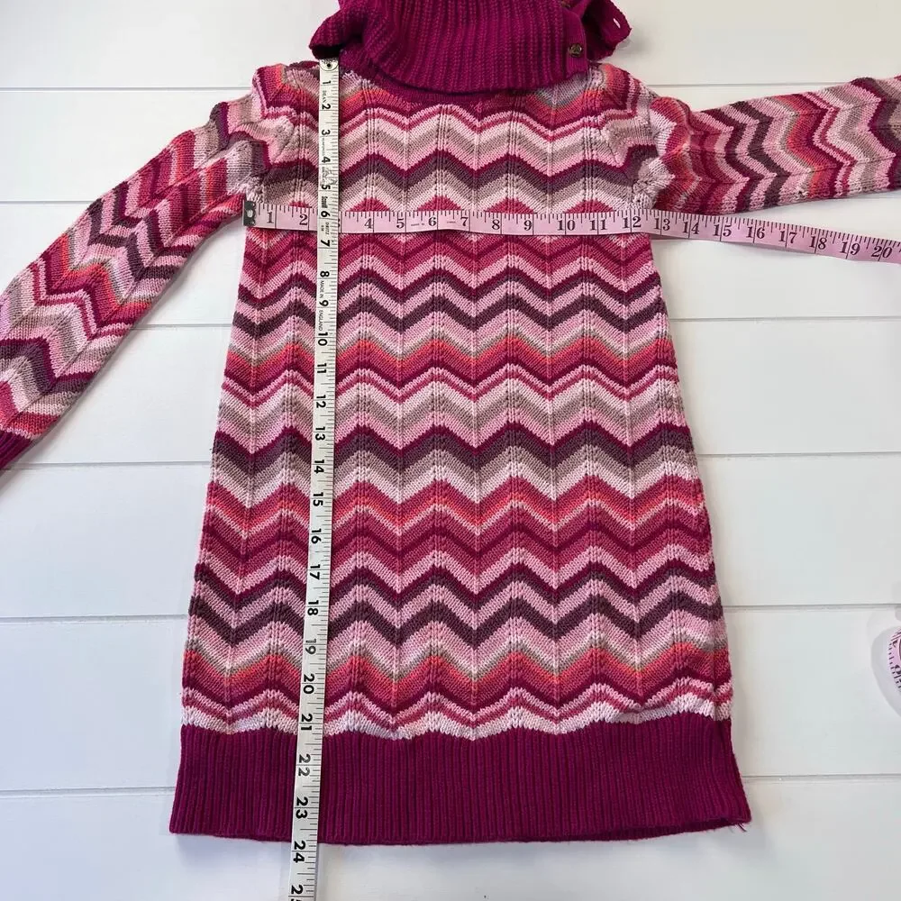 Gap Kids Girls Sweater Dress Cotton Knit Pink Purple Size Small 6-7